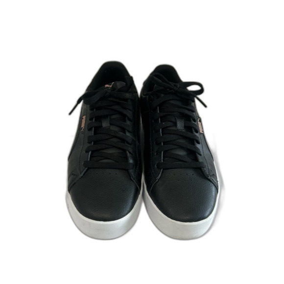 PUMA Sneakers Shoes Women’s Size 11 Color Black White Rose Jada Leather - Picture 2 of 11